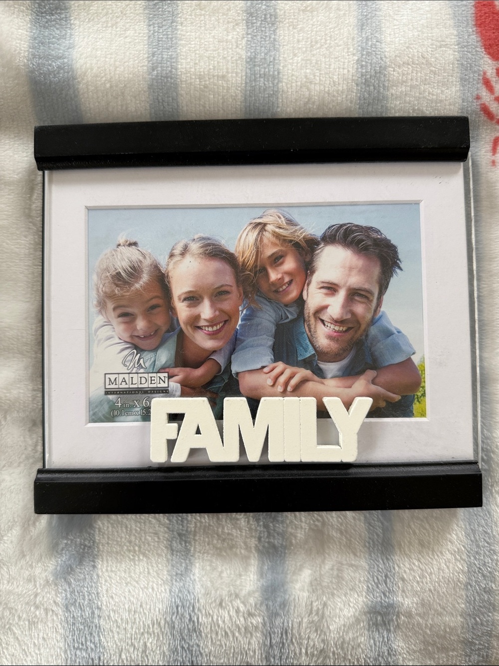 Malden Black and White FAMILY Accent Photo Frame